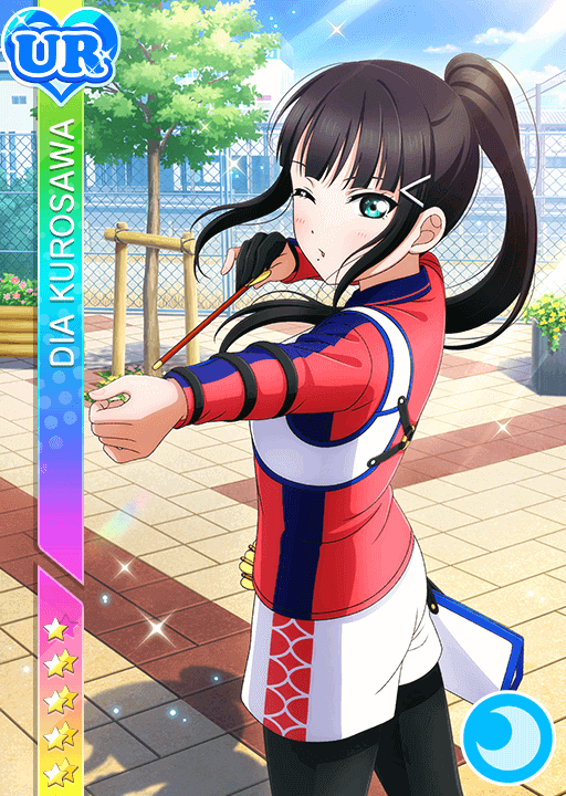 Aqours6th LoveLive! 黒澤ダイヤ　応援ユニフォーム 黒澤ダイヤUR＜ユニフォーム編 ダイヤシュート♡＞画像と特技と